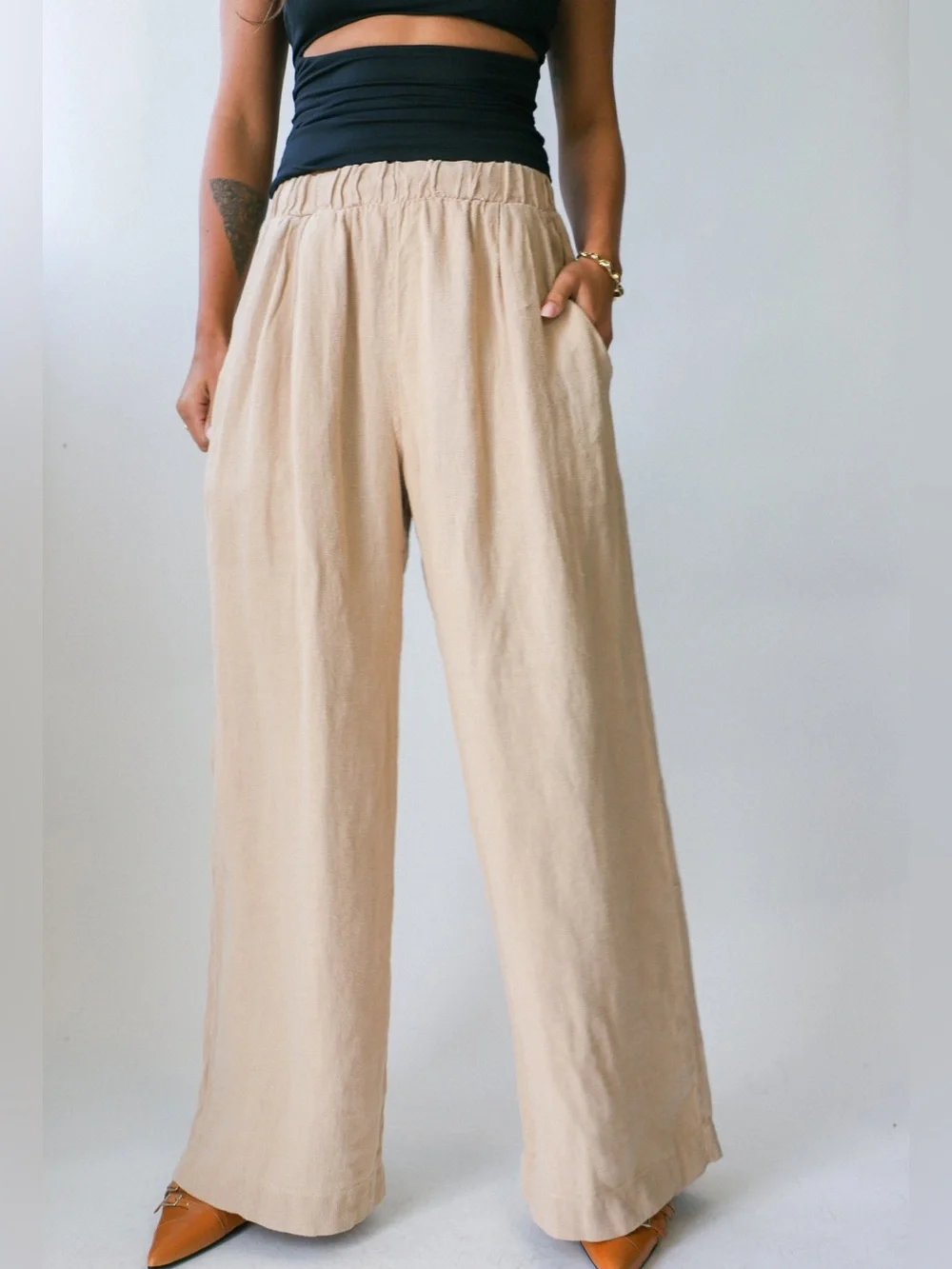 NWT Jungmaven 100% Hemp Cambria Pant in Oat Milk - Picture 2 of 14